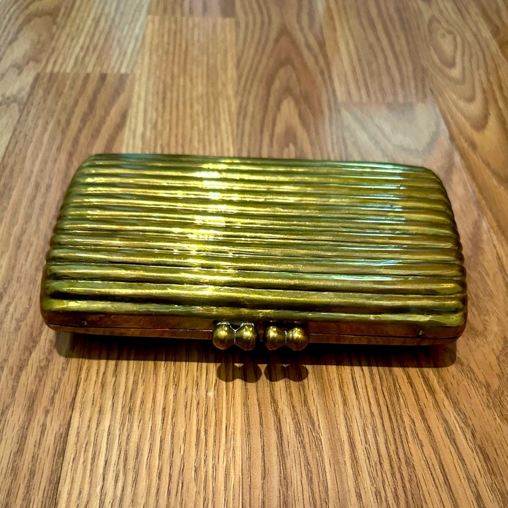 Vintage brass/ gold clutch and/or crossbody
